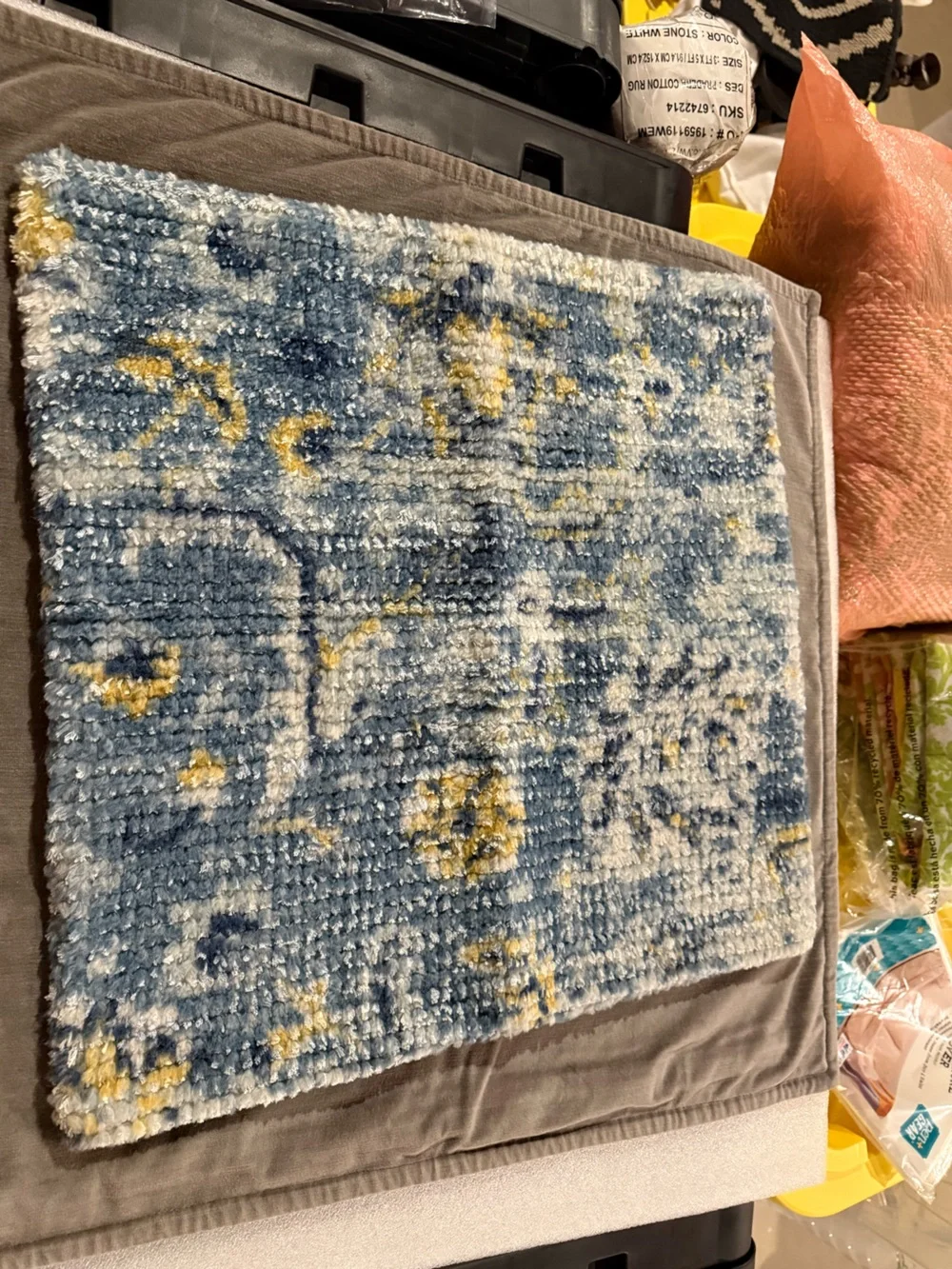 New West Elm Rani Wool Persian-Style Rug Pillow Cover, Blue Multi, 20”